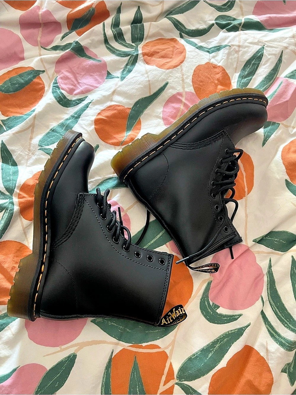 Dr. Martens 1460 Smooth Leather Lace Up Boots Black US 7